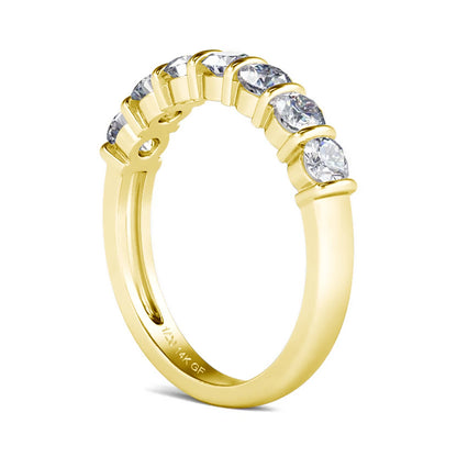 Original 7pcs Moissanite Diamond 14k Gold Filled Rainbow Lucky Power Ring for Women Unisex Anniversary Gift Factory Wholesale