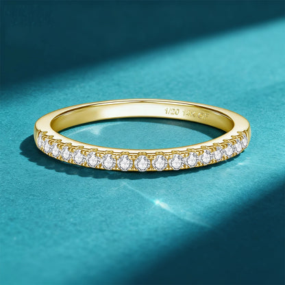 Romantic 14K Real Gold Filled Ring 15pcs Moissanite Diamond Stackable Rings for Women Wedding Bands Party Gift Factory Original